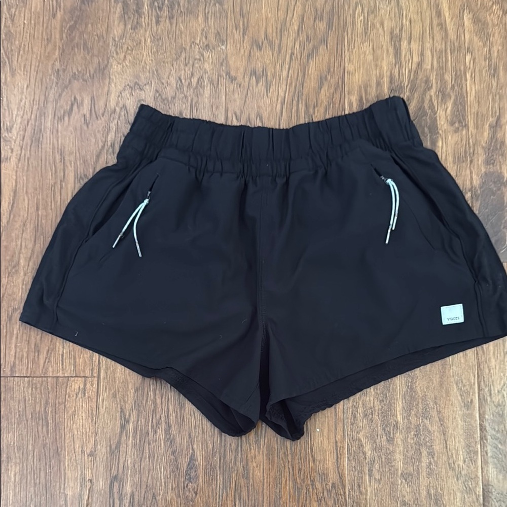 Vuori Black Athletic Shorts Lightweight Performance